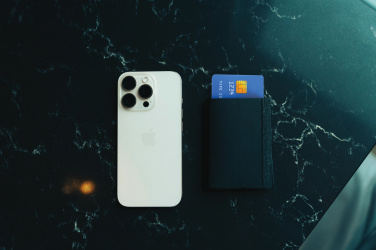 Logotrade advertising product image of: Seekcard RCS rpolyester card wallet with worldwide locating