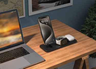 Logo trade promotional item photo of: Urban Vitamin Torrance 3 in 1 magnetic 15W charger