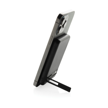 Logotrade promotional item image of: Zen RCS rplastic 5000 mah 5W magnetic bamboo powerbank