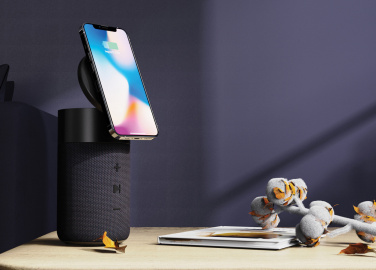 Logotrade corporate gift picture of: Urban Vitamin Anaheim RCS recycled 10W speaker 15W charger