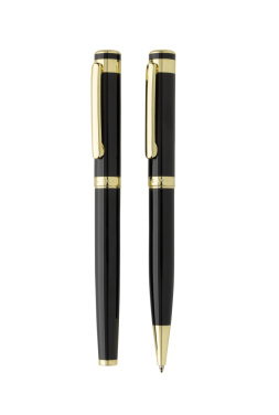 Logotrade promotional gift picture of: Swiss Peak Luca RCS recycled brass deluxe pen set
