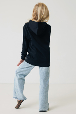 Logo trade promotional merchandise photo of: Iqoniq Yengo kids recycled cotton hoodie with sidepockets