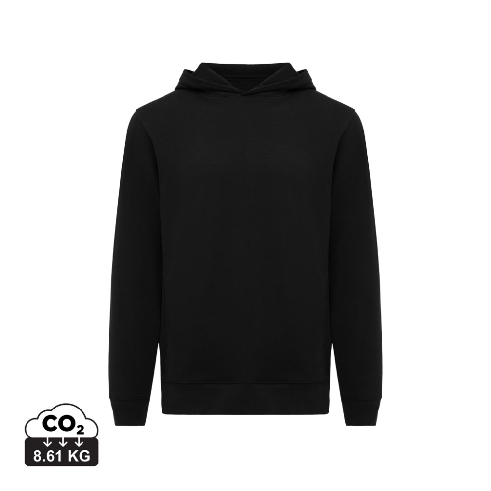 Logo trade promotional gifts image of: Iqoniq Yengo recycled cotton hoodie with sidepockets