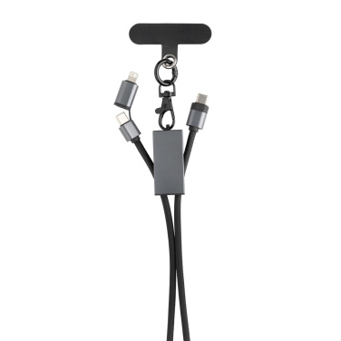 Logotrade promotional merchandise image of: Terra RCS recycled PET phone cord with dual charge cable