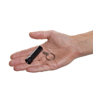Logo trade corporate gifts picture of: Flash RCS recycled aluminium keychain torch