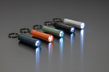 Logo trade corporate gifts picture of: Flash RCS recycled aluminium keychain torch