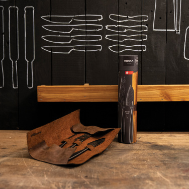 Logo trade promotional products image of: BOSKA Cheese Knife Set Monaco+ Black