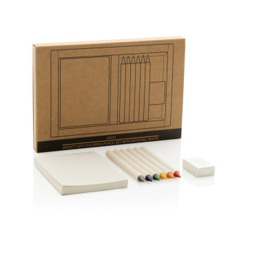 Logo trade promotional gifts image of: Micki GRS infinity 6pc coloring pencil set with notepad