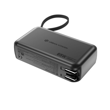 Logo trade promotional product photo of: Urban Vitamin Eureka hybrid GANcharger 10000mah powerbank65W