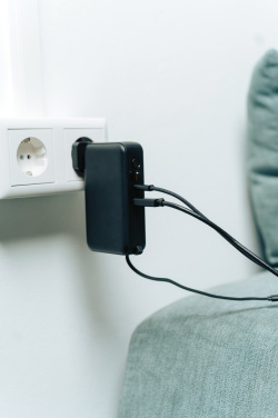 Logo trade promotional item photo of: Urban Vitamin Eureka hybrid GANcharger 10000mah powerbank65W