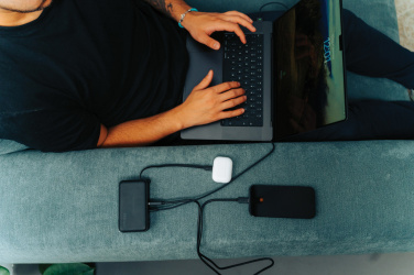 Logo trade promotional gifts image of: Urban Vitamin Eureka hybrid GANcharger 10000mah powerbank65W