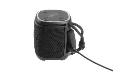 Logo trade promotional merchandise picture of: Bluetooth speaker HERMON Schwarzwolf