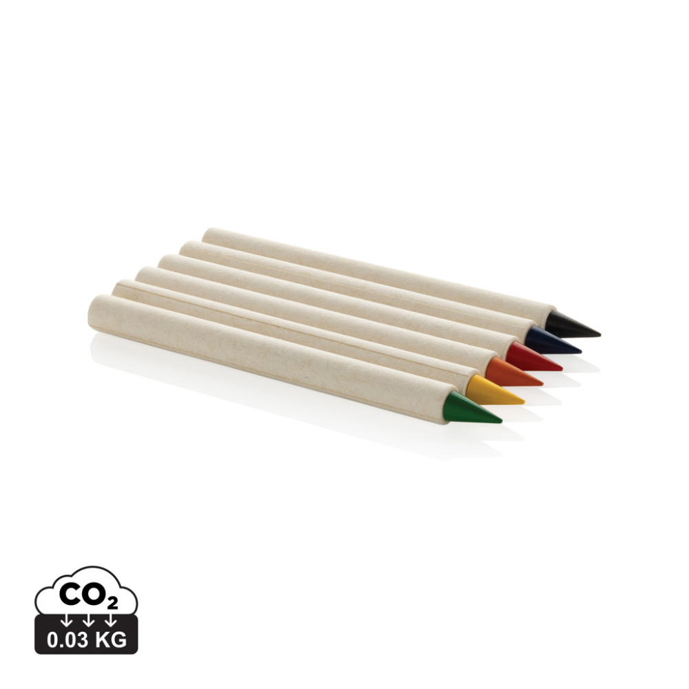Logo trade promotional giveaway photo of: Micki GRS infinity 6pc colouring pencil set