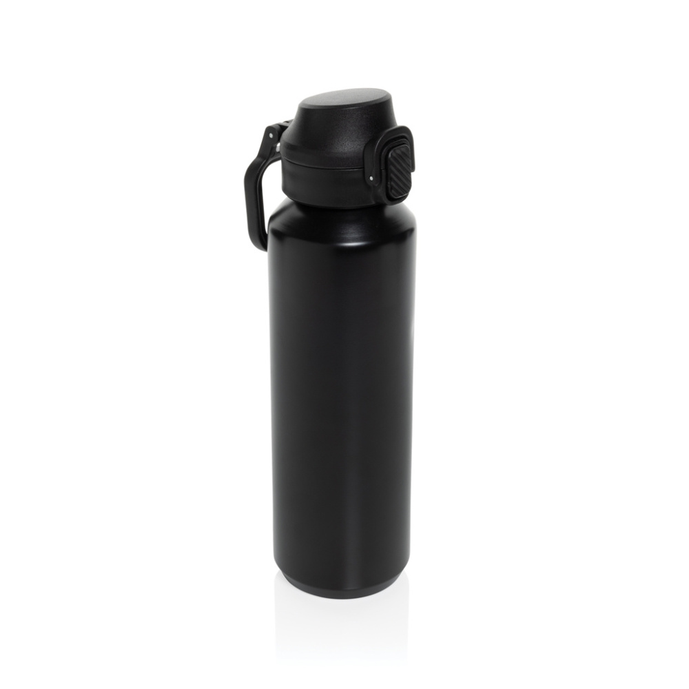 Logotrade promotional product picture of: Via RCS Re-steel lockable sport bottle 600ML