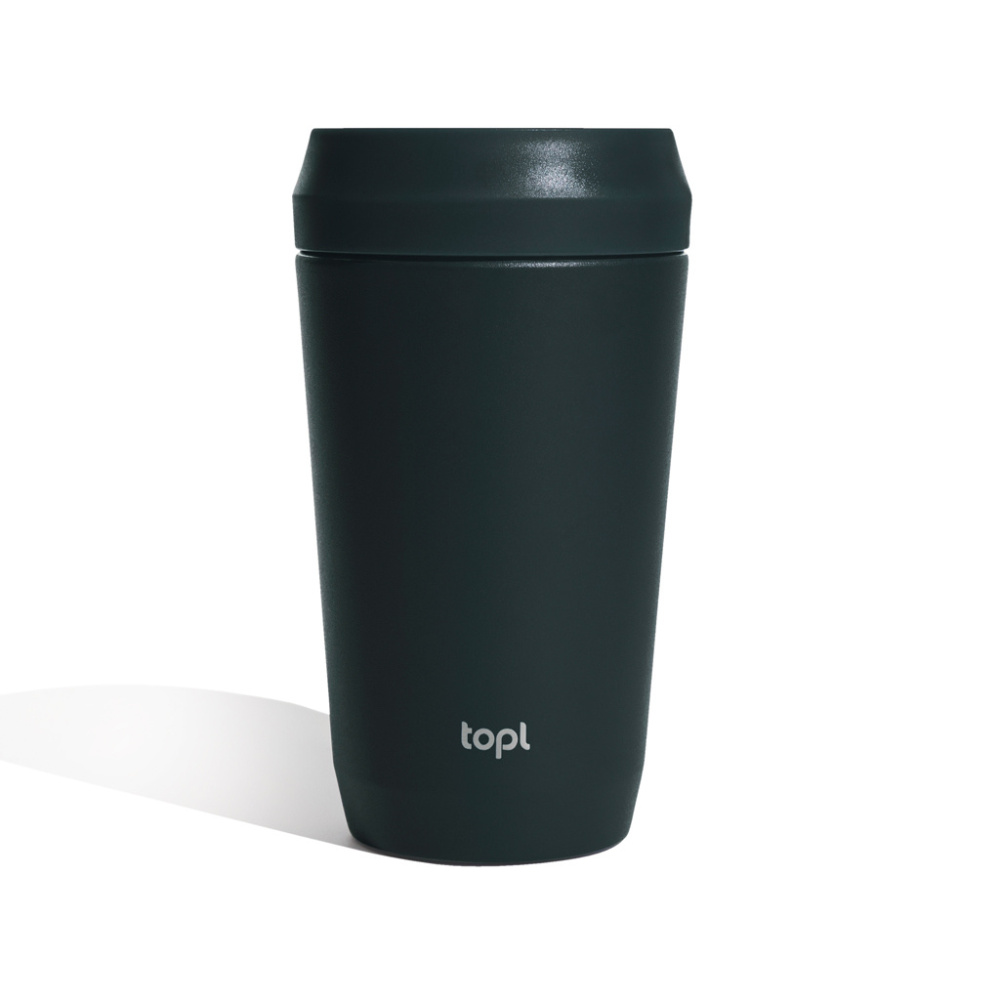 Logo trade promotional giveaways image of: Topl Recycled Steel To Go Tumbler Patented 360 Lid 354ml