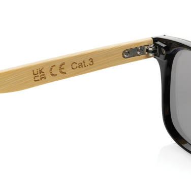 Logotrade corporate gift picture of: Prism RCS recycled plastic sunglasses with bamboo frame