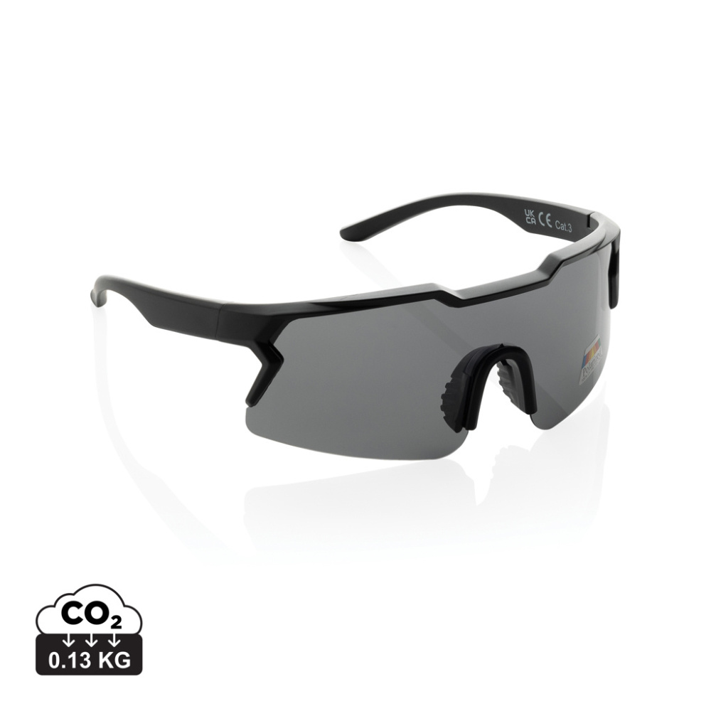 Logo trade promotional merchandise image of: SproShield RCS plastic activity glasses with polarized lens