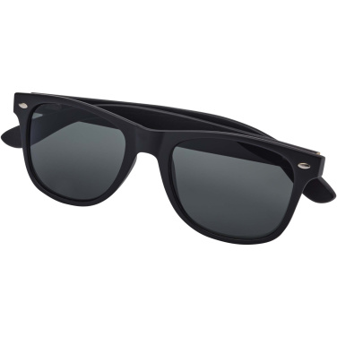 Logo trade promotional merchandise picture of: Arlo bamboo sunglasses with black coating