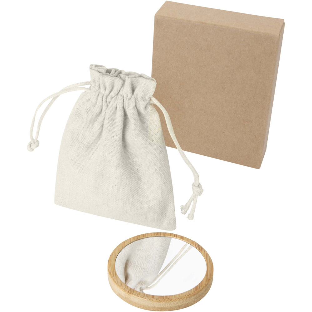 Logo trade promotional items image of: Lustre bamboo mirror