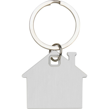 Logo trade promotional items image of: Nook house-shaped keychain