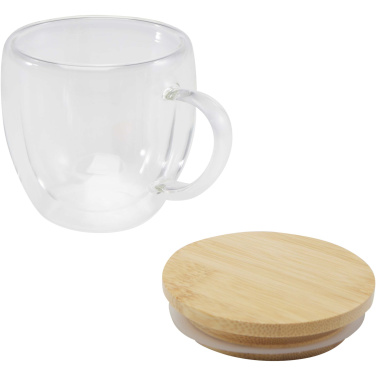 Logotrade promotional item picture of: Lenora 250 ml glass cup with bamboo lid