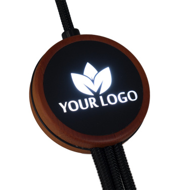 Logo trade corporate gifts image of: Cable 3in1 with illuminated logo - LH-ZM04