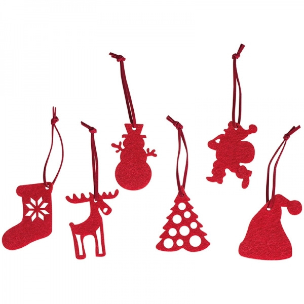 Logo trade corporate gifts image of: 6-piece Christmas tree decorations FERGUS