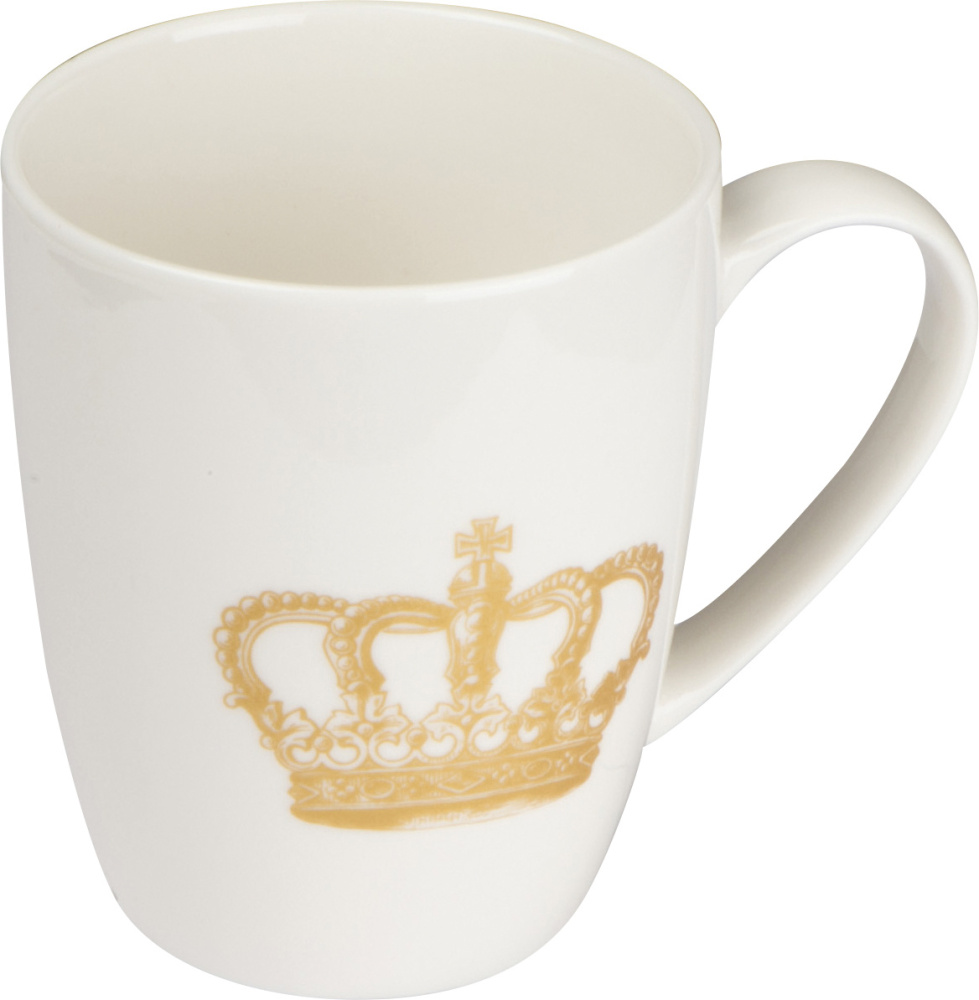 Logo trade promotional merchandise picture of: Mug with crown print 300 ml
