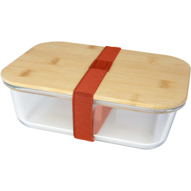 Logotrade advertising product image of: Roby glass lunch box with bamboo lid
