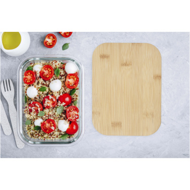 Logotrade promotional product picture of: Roby glass lunch box with bamboo lid