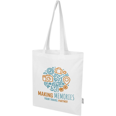 Logo trade promotional giveaway photo of: Madras Blend 140 g/m² GRS recycled cotton tote bag 7L
