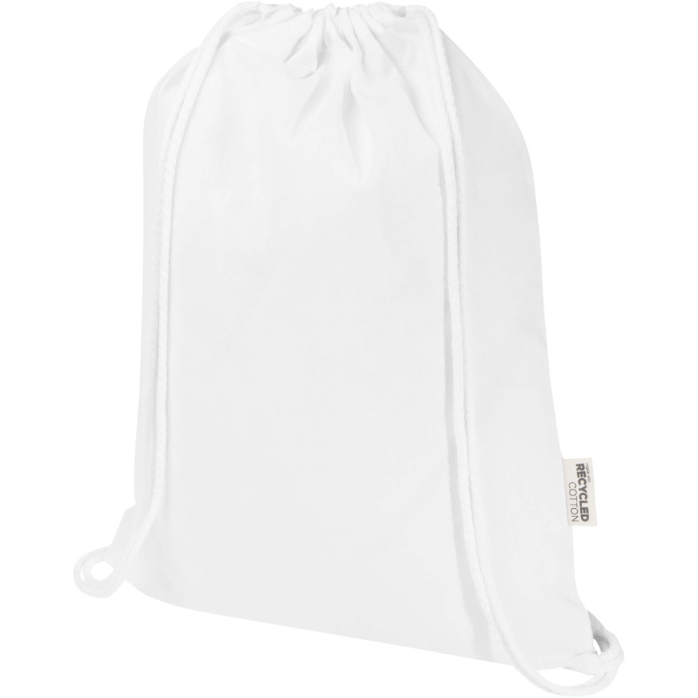 Logo trade promotional gifts picture of: Oregon Blend 140 g/m² GRS recycled drawstring bag 5L
