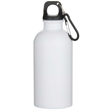 Logotrade corporate gift image of: Oregon 400 ml sublimation RCS recycled single wall stainless steel water bottle with carabiner
