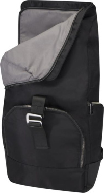 Logotrade promotional gift image of: Rhine 15” GRS recycled rolltop backpack 18L