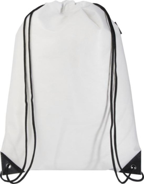 Logo trade promotional products image of: Evergreen GRS recycled non-woven drawstring bag 5L