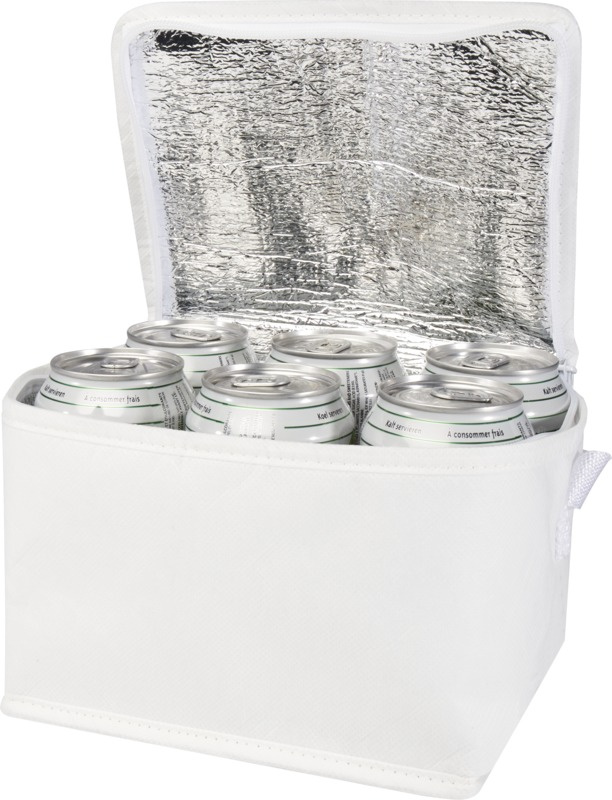 Logotrade corporate gift image of: Spectrum 6-can recycled non-woven cooler bag 4L