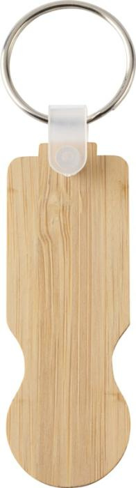 Logo trade promotional products picture of: Ronan bamboo trolley keychain