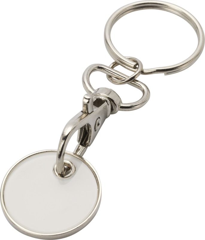 Logo trade promotional gifts picture of: Rory keyring with trolley coin