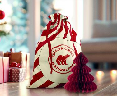 Logo trade business gifts image of: Large Santa cotton bag