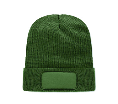 Logo trade promotional merchandise image of: Unisex beanie RPET polyester