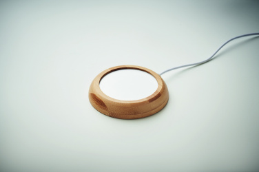 Logotrade promotional items photo of: Bamboo mug warmer with USB