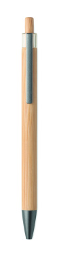 Logo trade promotional gifts image of: Push button bamboo pen