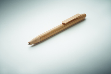 Logo trade corporate gifts image of: Bamboo automatic ball pen