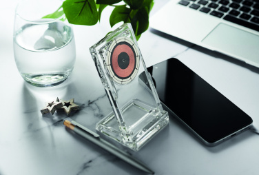 Logo trade promotional giveaway photo of: Acrylic wireless charger 15W