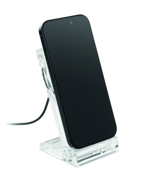 Logo trade corporate gifts image of: Acrylic wireless charger 15W