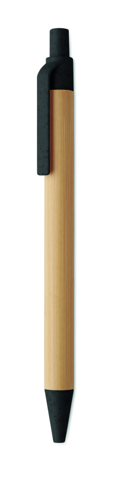 Logo trade promotional products picture of: Push button ball pen in bamboo