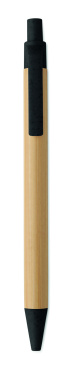 Logo trade advertising product photo of: Push button ball pen in bamboo