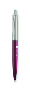 Logo trade business gifts image of: Push button pen in box