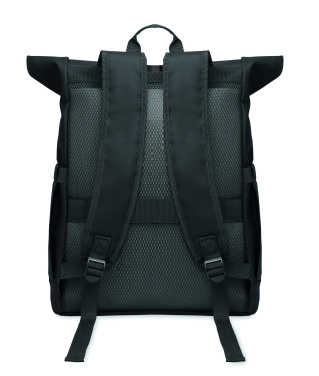 Logotrade corporate gift image of: Rolltop laptop rucksack 600D