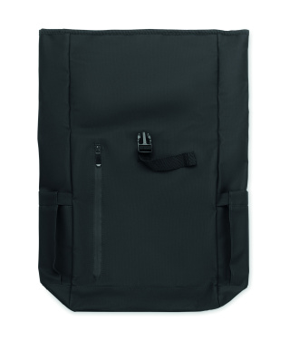 Logotrade advertising products photo of: Rolltop laptop rucksack 600D